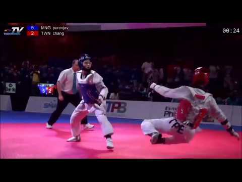 M-68kg (130). Pürevjavyn Temüüjin MGL - Chang Cheng hao TPE