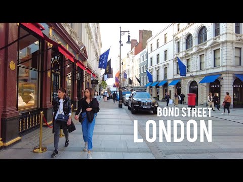 London BOND STREET Walking Tour 🇬🇧 | Luxury Shopping Tour in London 4K
