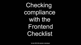 Frontend Checklist Compliance Checking