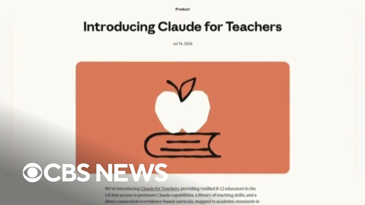 News report on Anthropic launching Claude for Teachers