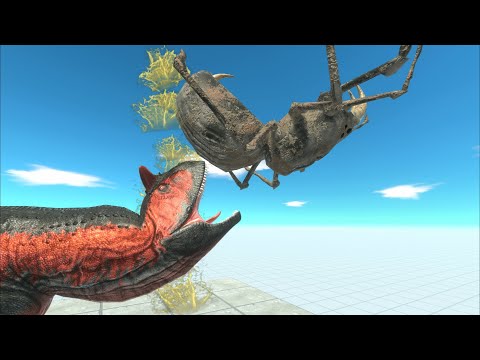 Carnotaurus Dinosaur vs Giant Invertebrates - Animal Revolt Battle Simulator