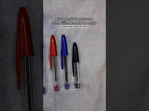 Ninguém vai roubar minha Caneta Bic Preta mais ❌️✋️ Tutorial Mini de canetinhas para minha coleção