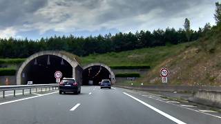 Driving Through a Stunning Tunnel on the A20 Crête des Guillaumaux