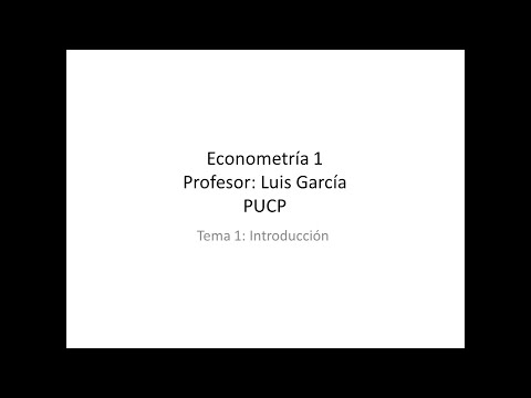 Introducción a Econometría 1