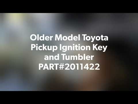 1986 toyota pickup Ignition cylinder Barrel Key replacement.