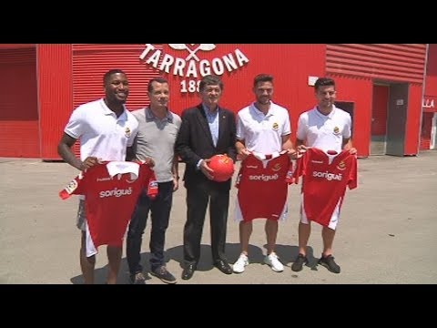 El Nàstic presenta Javier Bonilla, Lolo Plá i Romain Habran
