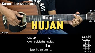 Hujan - Utopia | Tutorial Chord Gitar Mudah dan Lirik