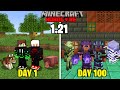 We Survived 100 Days In 1.21 In Minecraft Hardcore | Duo 100 Days