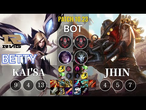 RNG Betty Kai'Sa vs Jhin Bot - KR Patch 10.23