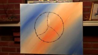 &quot;Barbed Wire and Roses&quot; Acrylic speed painting.