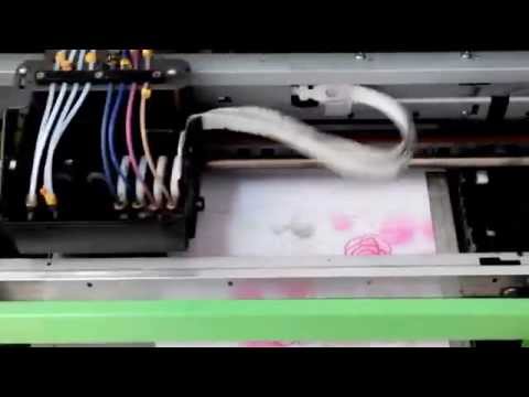 Working of flatbed printer