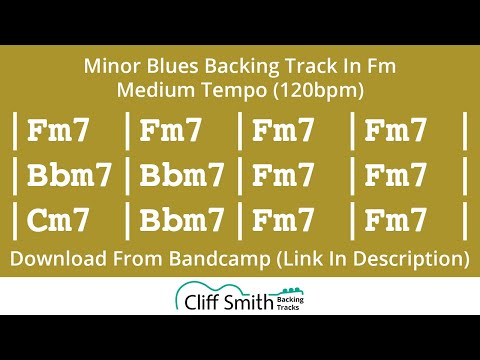 Fm - Medium Tempo Minor Blues Backing Track (120bpm)