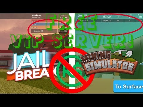 Workinghow To Get Free Vip Server For All Games Jailbreak Mining Simulator Roblox - roblox tycoon simulator vip server get 40 robux