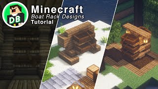 Minecraft: How to build 3 Boat Rack Designs (Tutorial)