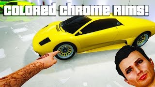 GTA 5 Online - COLOR CHROME RIMS (Have 2 Tone Tire Rims Online) [GTA V] 1.25