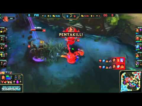 Soaz Pentakill with Darius! | FW vs OG Worlds 2015