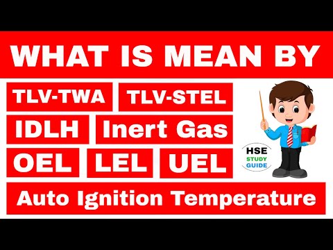 What is TLV-TWA / TLA-STEL / IDLH / OEL / Inert Gas / Auto Ignition Temperature / LEL / UEL in hindi
