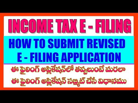 Income Tax E filing Revised Online Return in Telugu Video