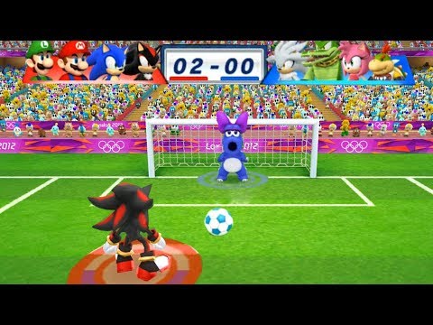 Mario & Sonic At The London 2012 Olympic Games Football #104 With Shadow, Sonic, Mario, Luigi