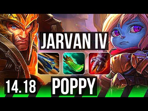 JARVAN IV vs POPPY (JGL) | 45k DMG, 1400+ games, 15/8/38 | NA Grandmaster | 14.18