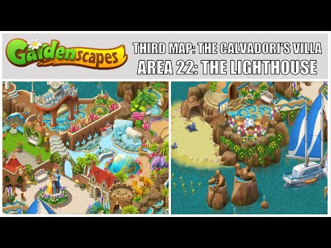 Gardenscapes: New Acres Gameplay Part 20 - Restoring Area 22: The Lighthouse