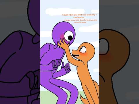 💜purple's confession💜.... i think (rainbow friends animation) 💜purple and orange🧡