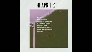 Download lagu Story wa WELCOME TOU April || story wa 30 detik selamat datang bulan April || story wa 30 detik mp3 Download lagu Story wa WELCOME TOU April || story wa 30 detik selamat datang bulan April || story wa 30 detik mp3