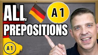 ALL German A1 Level Prepositions | AKK / DAT & example sentences