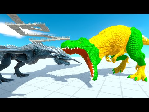 AQUAMAN T-REX DEATH CLIMB - Animal Revolt Battle Simulator ARBS