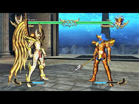 Sagittarius Aiolos God Cloth  vs Poseidon (Hardest AI) - Saint Seiya: Soldiers' Soul