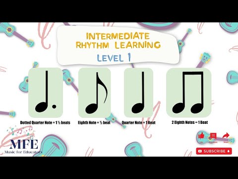 Intermediate Rhythm Reading - Level 1 - Dotted Quarter Notes, Eighth Notes and Quarter Notes