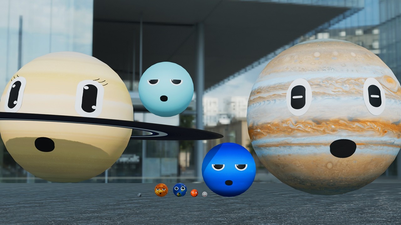 All 8 Planet Size Comparison   Learn about the planets in our solar system   For kids and baby