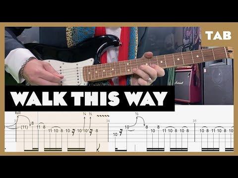 Aerosmith - Walk This Way - Guitar Tab | Lesson | Cover | Tutorial