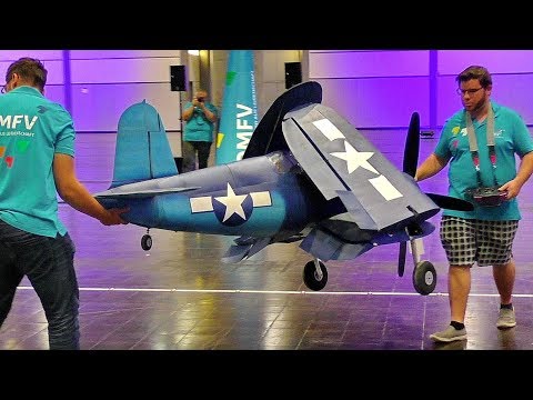 F4U-CORSAIR FASCINATING BIG RC LIGHTWEIGHT AIRPLANE SCALE 1:4 4KG INDOOR FLIGHT DEMONSTRATION