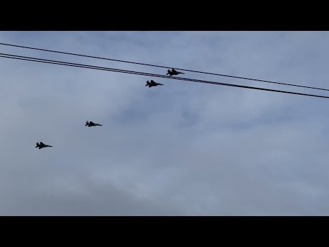 F15 fighter jets compilation over Brentwood, Essex