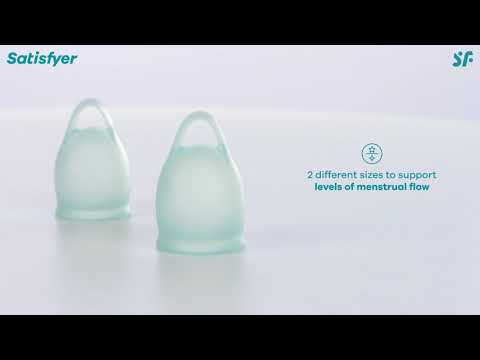 Видео Набор менструальных чаш Satisfyer Feel confident Menstrual Cup light blue