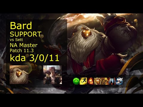 Bard Support vs Sett - NA Master 3/0/11 Patch 11.3 Gameplay