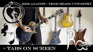 Rise Against - From Heads Unworthy Guitar Cover with Tabs on screen 4K UHD