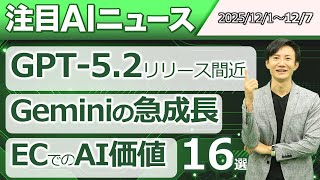 注目AIニュース16選～Geminiのシェアアップ、GPT-5.2リリース間近、Amazonの3つのフロンティアAIエージェント、Mistral3、OpenAIコードレッドなど