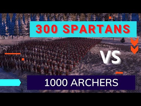 The battle 300 Spartans VS 1000 Archers