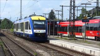 preview picture of video 'Bahnhof Weilheim (Oberbay) mit BRB und Werdenfelsbahn [ 28.07.2014 ]'