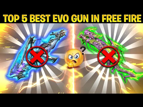 TOP 5 BEST EVO GUNS IN FREE FIRE | Draco Ak | Evo Guns | Free Fire | RED ROWDY