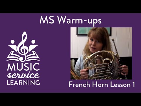 French Horn MS Warm-up (Lesson 1)