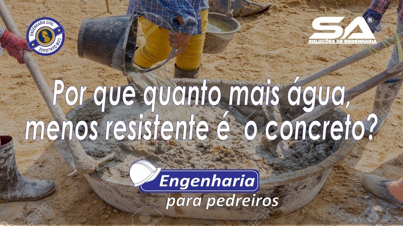 Por que quanto mais água, menos resistente é o concreto?