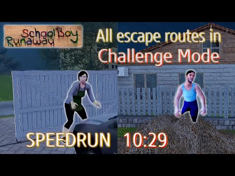 Schoolboy Runaway - Unlocking all escape routes in Challenge Mode. Speedrun (10:29)