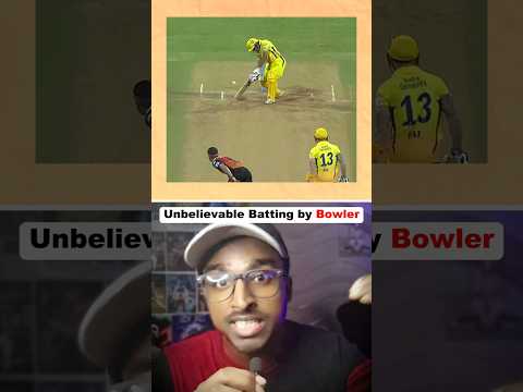 😱 Unbelievable Batting by a Bowler #shrts #crcket