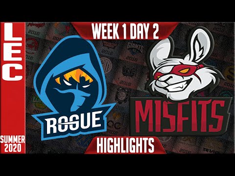 RGE vs MSF Highlights | LEC Summer 2020 W1D2 | Rogue vs Misfits Gaming