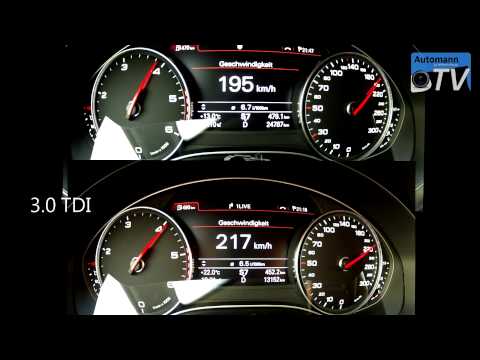 2013 Audi A6 2.0 TDI (177hp) vs. 3.0 TDI (204hp) - 1080p