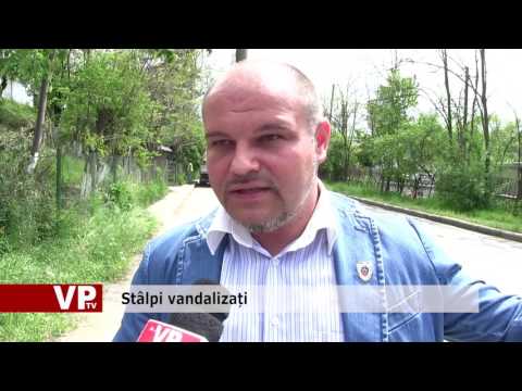 Stâlpi vandalizați