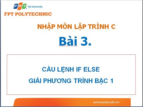 C: Bài 3: Giải phương trình bậc 1
